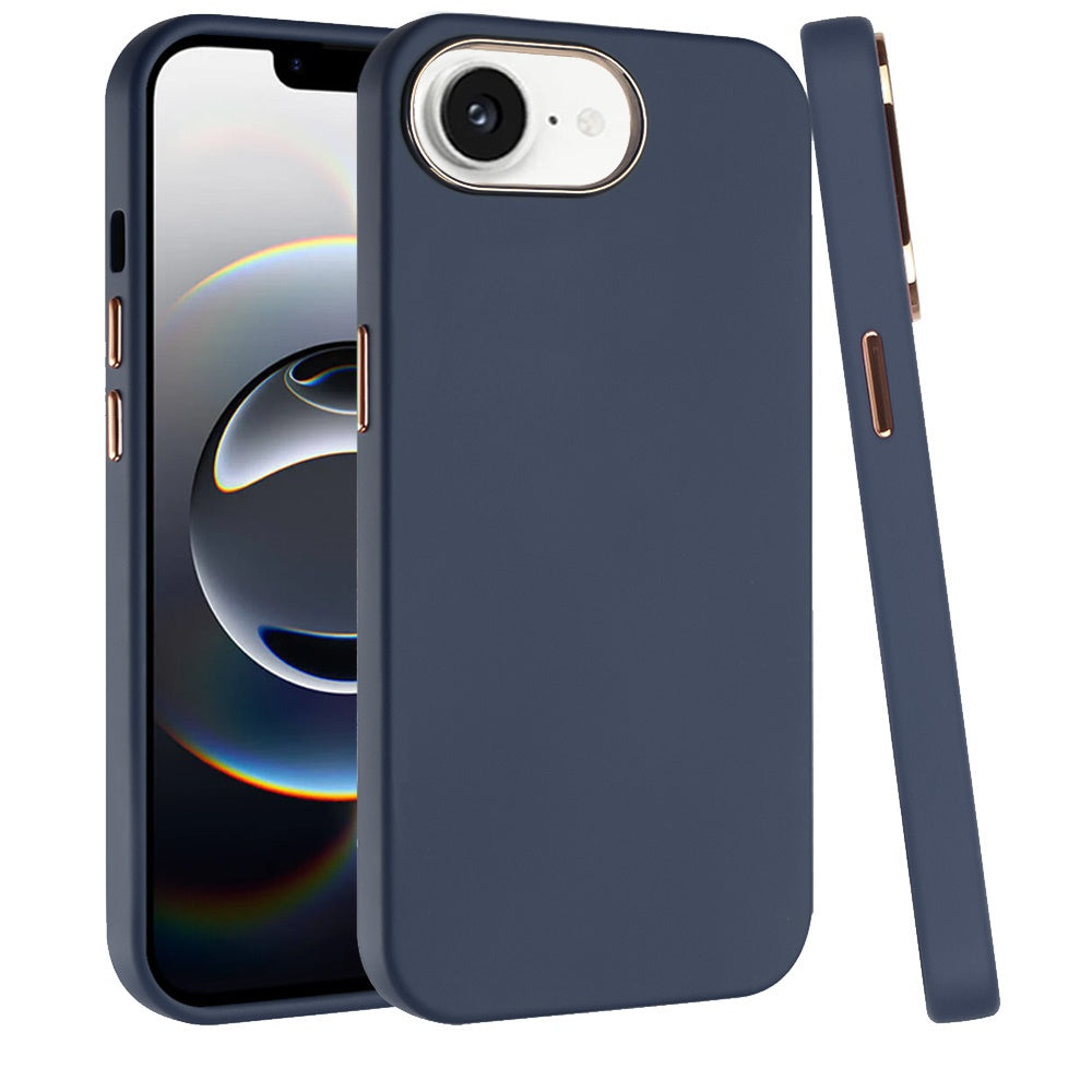 HYBRID BLACK CASE FOR IPHONE 16E BLUE