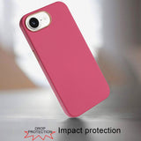 iPhone 16E (E edition) / SE4 (2025) Classy Slick Chromed Around Hybrid Case Cover - Hot Pink