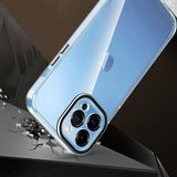 Apple iPhone 11 (XI6.1) Transparent Clear Hybrid with Matching Metal Buttons and Camera Protection - Black