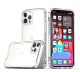 iPhone SE 3 (2022) SE/8/7 Colored Shockproof Transparent Hard PC TPU Hybrid Case Cover - Clear/Clear