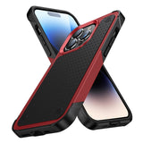 iPhone 15 DOT Thick Beautiful Hybrid Case Cover - Black/Red
