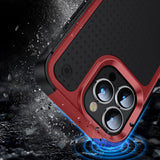 iPhone 15 DOT Thick Beautiful Hybrid Case Cover - Black/Red