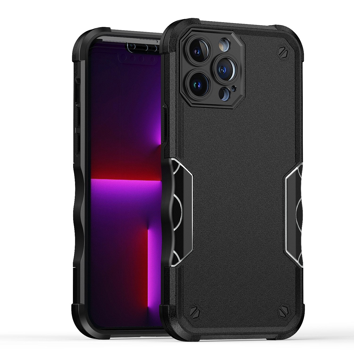 Apple iPhone 11 (XI6.1) Exquisite Tough Shockproof Hybrid Case Cover - Black
