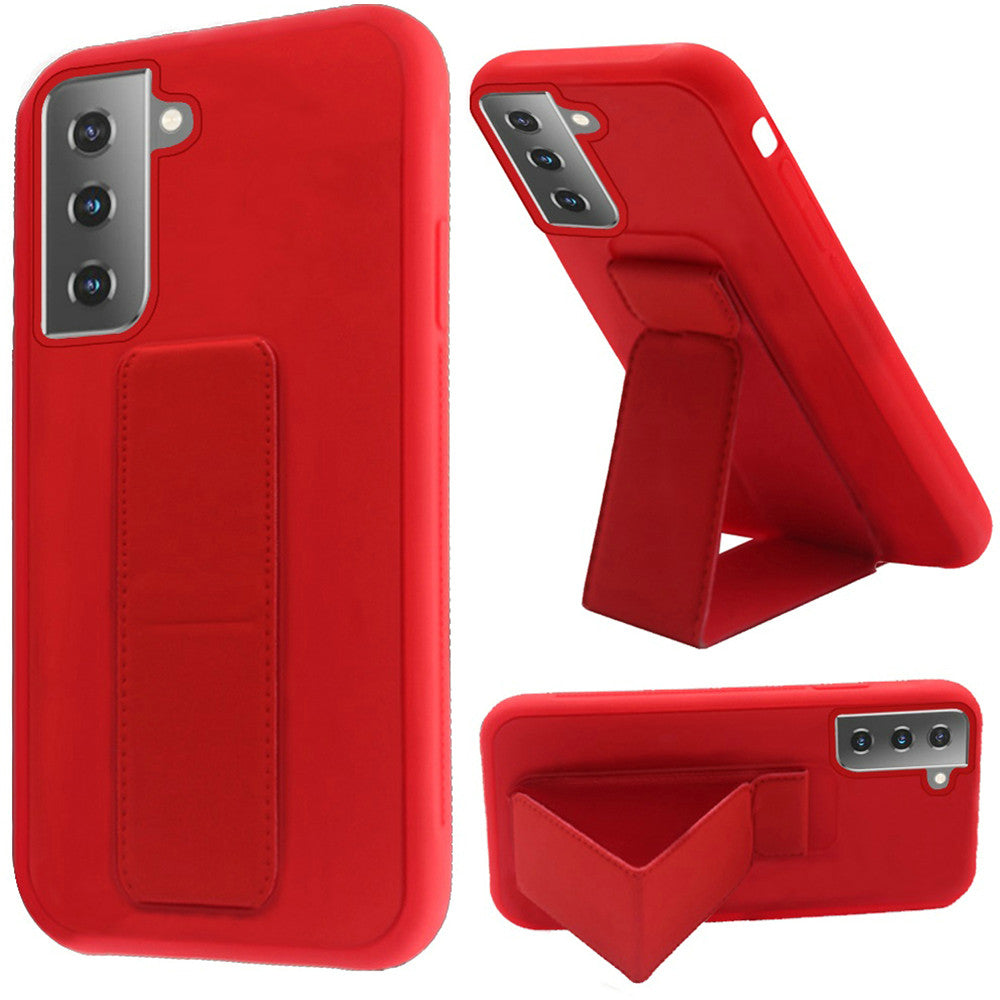 Foldable Magnetic Kickstand Case For Samsung Galaxy S21/S30 - Red