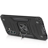 Samsung Galaxy A36 Robust Magnetic Kickstand Hybrid Case Cover - Black