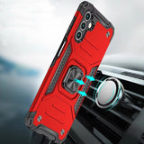 Samsung Galaxy A36 Robust Magnetic Kickstand Hybrid Case Cover - Red