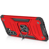 Samsung Galaxy A36 Robust Magnetic Kickstand Hybrid Case Cover - Red