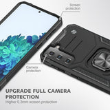 Samsung Galaxy S22 Robust Magnetic Kickstand Hybrid Case Cover - Black