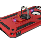 iPhone SE 3 (2022) SE/8/7 Ring Magnetic Kickstand Hybrid Case Cover - Red