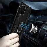 Samsung Galaxy s20 Plus s20+ s11 6.7inch Ring Magnetic Kickstand Hybrid Case Cover - Black