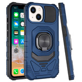Samsung s21 Ultra, s30 Ultra Robotic Hybrid with Magnetic Ring Stand Case Cover - Dark Blue