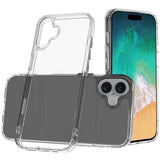 iPhone 16 Plus 6.7 inch PURE CRYSTAL Transparent Thick 2.0mm ShockProof Chromed Buttons Case Cover - Clear