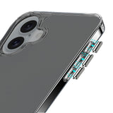 iPhone 16 Plus 6.7 inch PURE CRYSTAL Transparent Thick 2.0mm ShockProof Chromed Buttons Case Cover - Clear