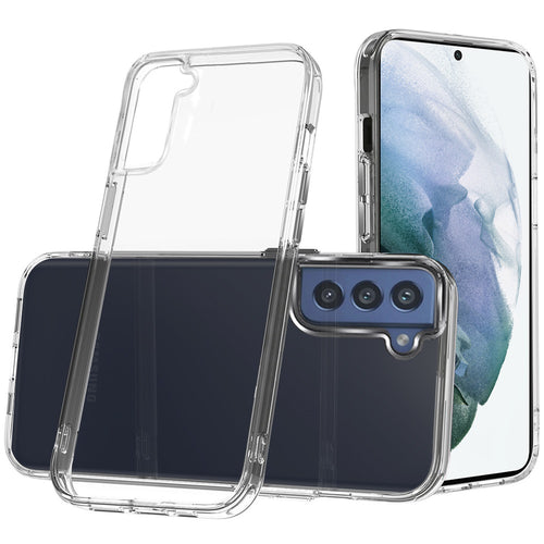 Samsung Galaxy S22 PURE CRYSTAL Transparent Thick 2.0mm ShockProof Chromed Buttons Case Cover - Clear