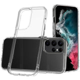 Samsung S23 PURE CRYSTAL Transparent Thick 2.0mm ShockProof Chromed Buttons Case Cover - Clear
