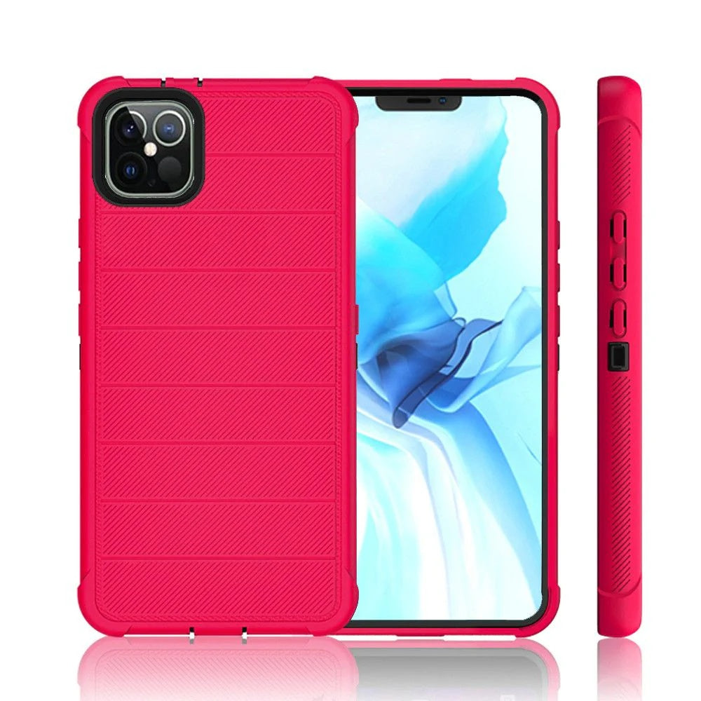 iPhone 12 Pro Max 6.7 Ultimate Tough Armor Hybrid Case Cover - Hot Pink