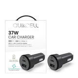 Quikcell   37W Dual-Port Car Charger Black