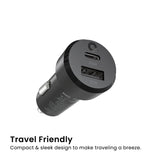 Quikcell   37W Dual-Port Car Charger Black