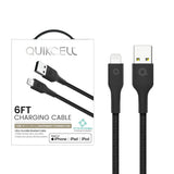 Quikcell   6ft FAST CHARGE CABLE Lightning to USB-A Black