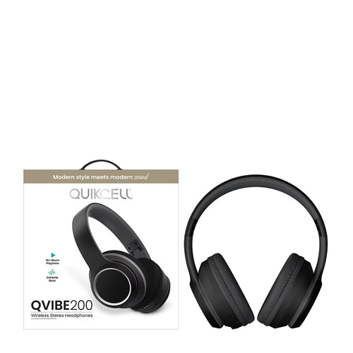 Quikcell   QVIBE 200 On-Ear Headphones Black