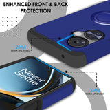 OnePlus Nord N30 5G Tough Strong Hybrid With Ring Stand Case Cover - Classic Blue