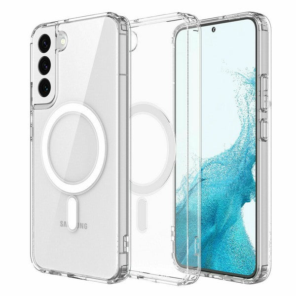 Samsung S25 FE Hybrid Clear Case w/ Magnetic Ring