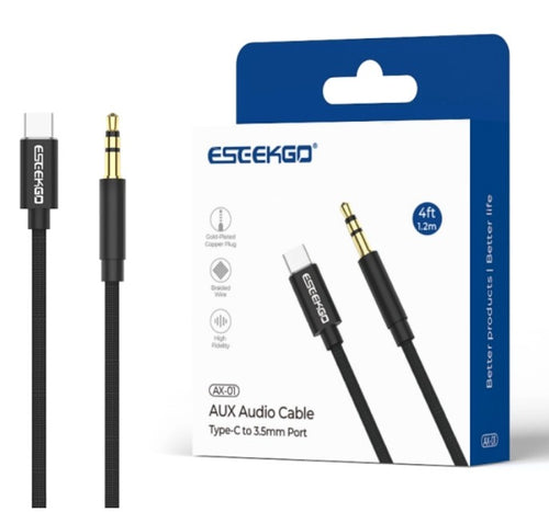 ESEEKGO AX-01 USB C AUX CABLE - BLACK