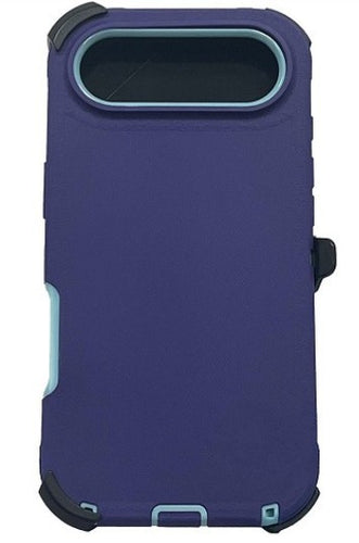 iPhone 17 Air Rugged Armor with Belt Clip Holster - Purple