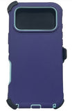 iPhone 17 Pro Max Rugged Armor with Belt Clip Holster - Purple