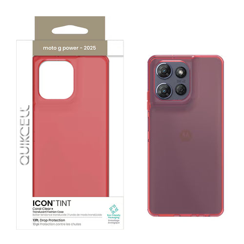 Quikcell Moto G Power - 2025 ICON TINT Translucent Case Coral