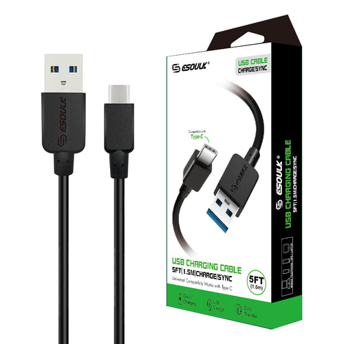 Esoulk 5FT Round Cable For Type-C (12/96)