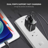 20W PD/QC Wall Charger & 5FT Cable for C to 8pin