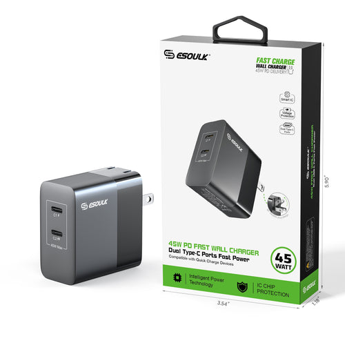 45W PD Dual Type-C Fast Wall Charger (12/48)