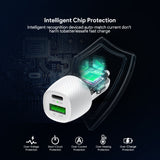 48W PD&QC Car Charger +3Ft USB-C To USB-C Cable (12/48)