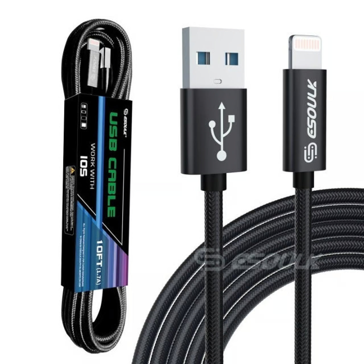ESOULK EC41L-IP 8 PIN USB 10FT - BLK