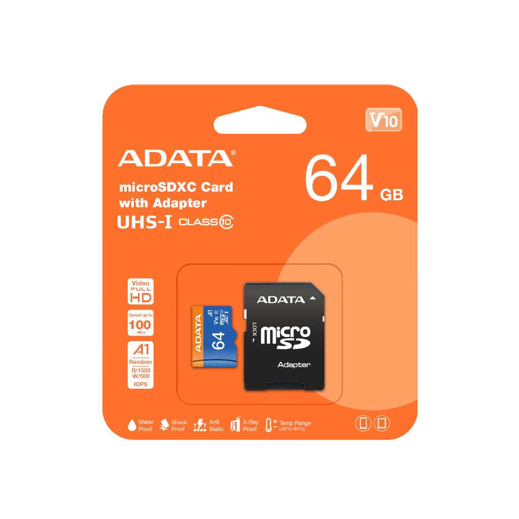 ADATA MICRO-SD MEMORY CARD - 64GB
