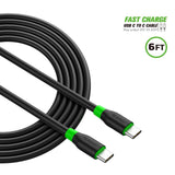 Esoulk 6ft C to C Cable Type C Fast Charging, Compatible for MacBook AIr, iPad