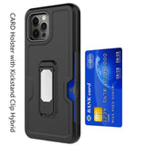 CLIP CASE W/CARD HOLDER FOR IPH 13 - BLACK