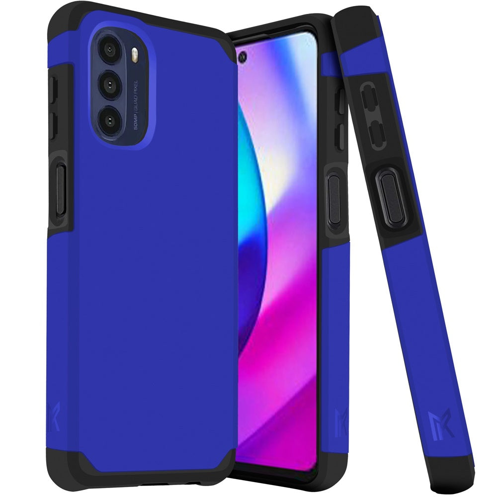 Matte ShockProof Case For Moto G 5G 2022 - Blue