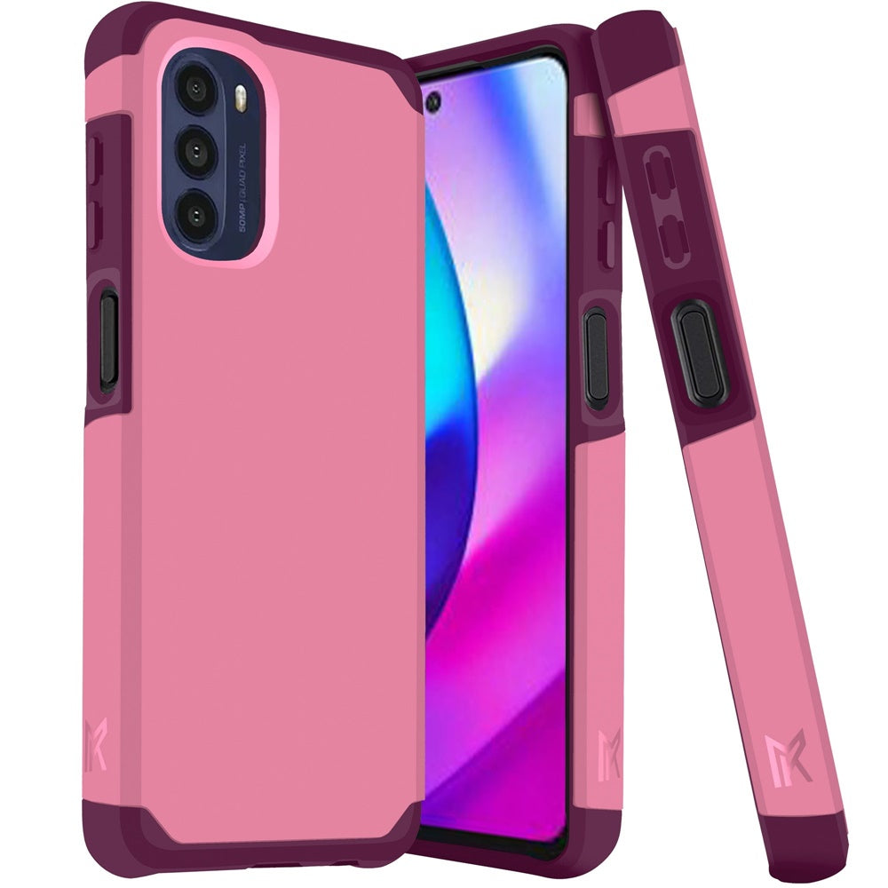 Matte ShockProof Case For Moto G 5G 2022 - Pink