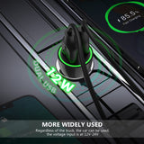 12W 2.4A Dual USB Car Adapter