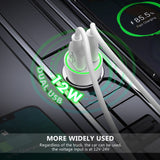 12W 2.4A Dual USB Car Adapter