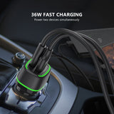 36W FAST CAR CHARGER 18W PD+18W QC