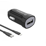 12W 2.4A Car Charger & 3ft Cable For 8Pin