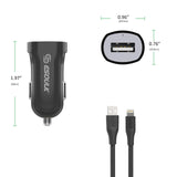 12W 2.4A Car Charger & 3ft Cable For 8Pin