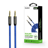 3M [10ft] Nylon Fabric Tangle-Free Male To Male 3.5mm Auxiliary Cable