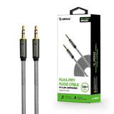 3M [10ft] Nylon Fabric Tangle-Free Male To Male 3.5mm Auxiliary Cable