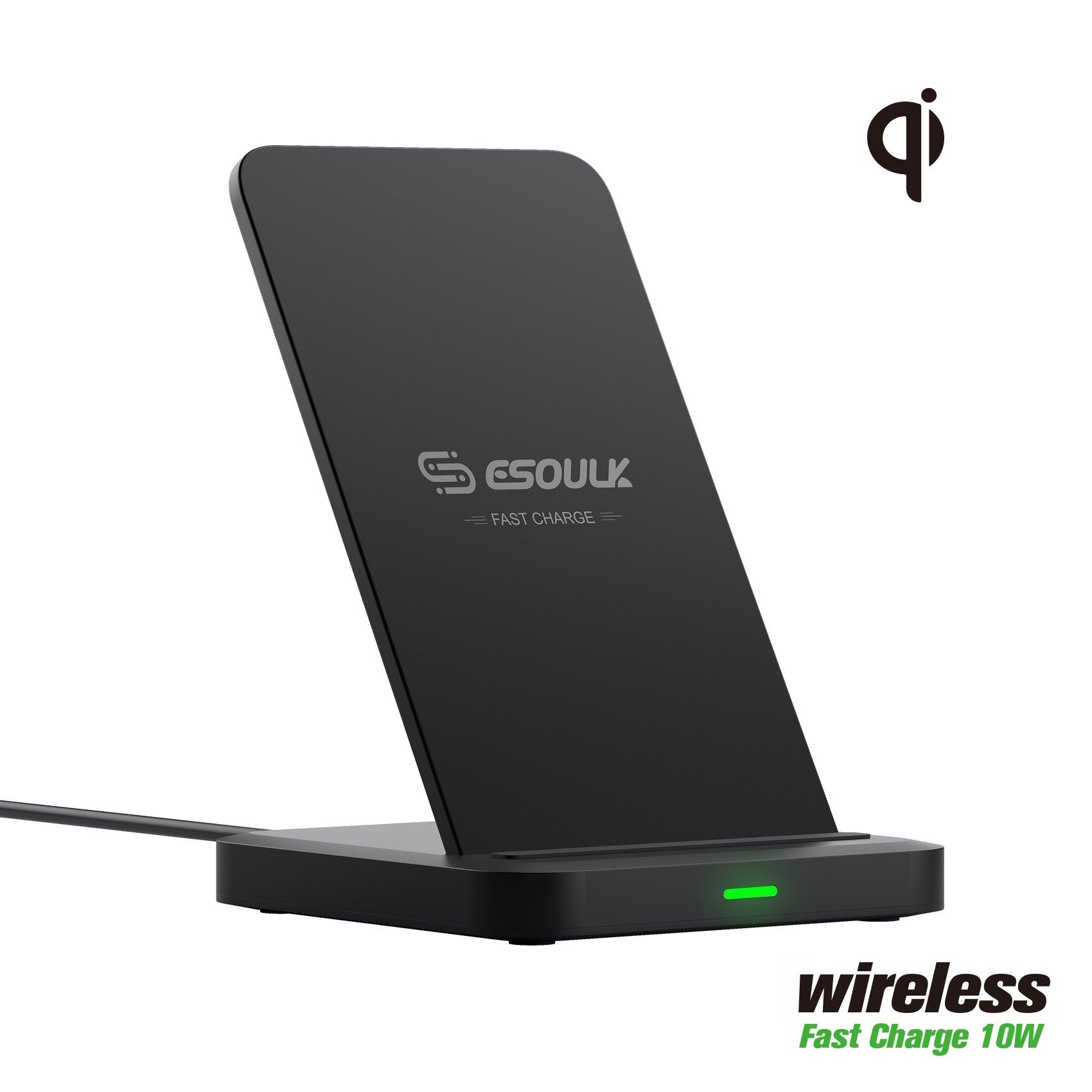 QI 10W Vertical Double Coil Wireless Fast Charger